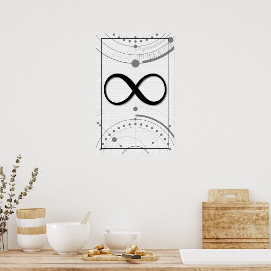 Wiskunde art - oneindigheid poster (Keuken)