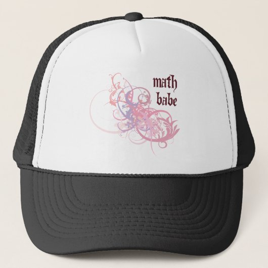Wiskunde Babe Trucker Pet (Voorkant)