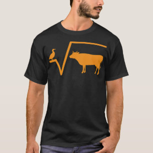 Wiskunde basisschool koe schoolpendel grappig t-shirt