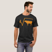 Wiskunde basisschool koe schoolpendel grappig t-shirt (Voorkant volledig)