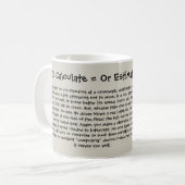 Wiskunde berekenen of Mok schatten (Voorkant links)