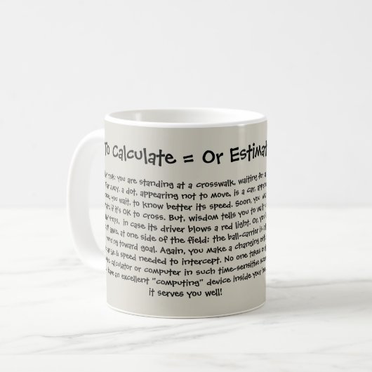 Wiskunde berekenen of Mok schatten (Voorkant links)