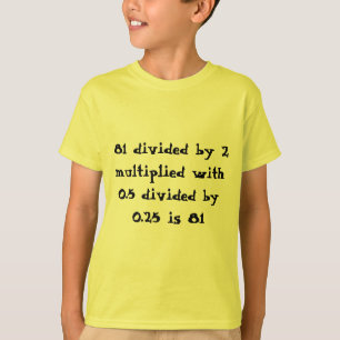 Wiskunde berekening t-shirt