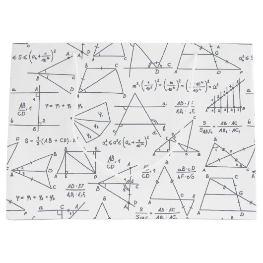 Wiskunde Berekeningen Illustraties School Teacher Groot Cadeauzakje (Voorkant)