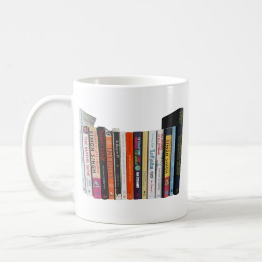 Wiskunde boekenplank koffiemok (Links)