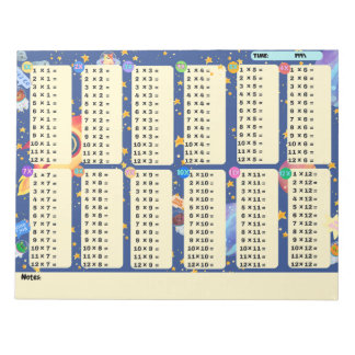 Wiskunde Boor Ruimte Avontuur (Vermenigvuldiging) Notitieblok