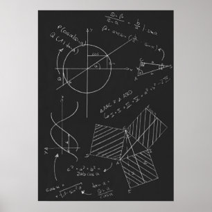 Wiskunde bord poster