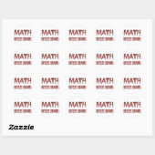 Wiskunde bouwt hersenen ronde sticker (Vel)