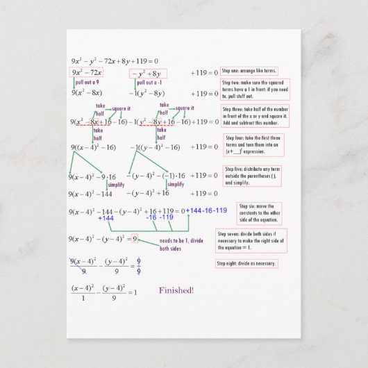 Wiskunde Briefkaart (Voorkant)