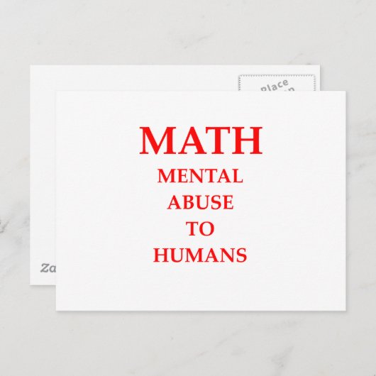 WISKUNDE BRIEFKAART (Voorkant / Achterkant)