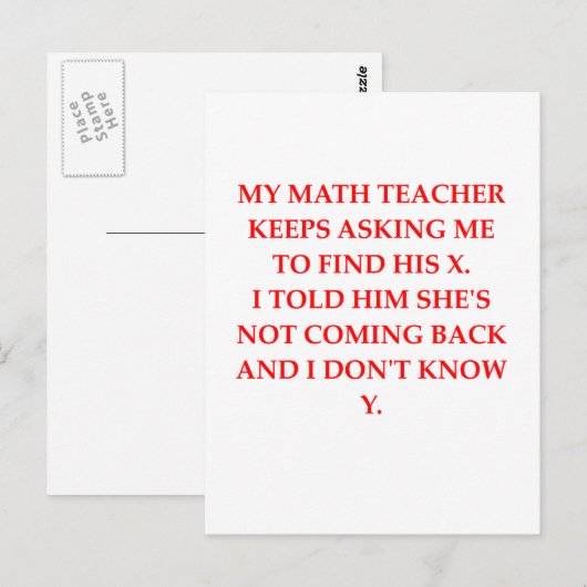 WISKUNDE BRIEFKAART (Voorkant / Achterkant)