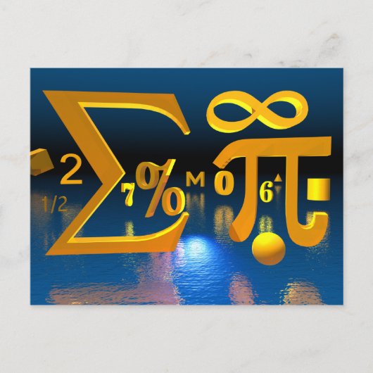 Wiskunde-briefkaart Briefkaart (Voorkant)