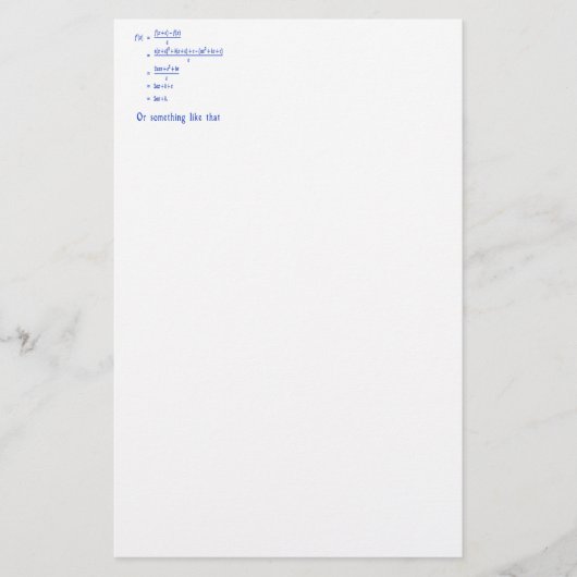 Wiskunde Briefpapier (Voorkant)
