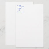 Wiskunde Briefpapier (Voorkant / Achterkant)