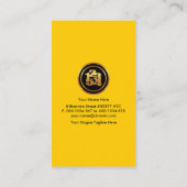 Wiskunde Bright Gele BODMAS-Wiskunde Symbool Visitekaartje (Achterkant)