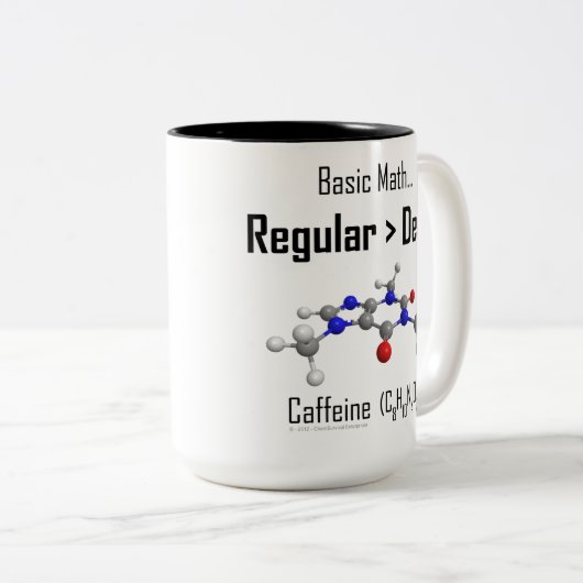 Wiskunde Caffeine Mok (Voorkant rechts)