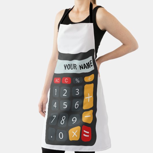 Wiskunde calculator Aangepaste naam Schort (Insitu)