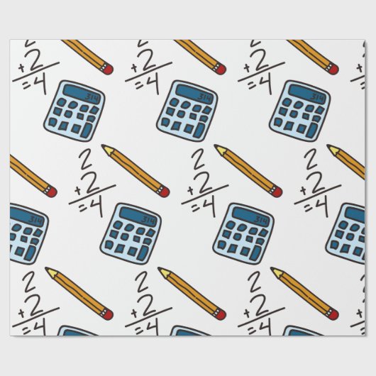 Wiskunde calculator cadeaupapier (Vlak)