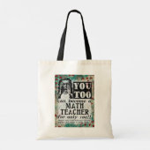Wiskunde Canvas tas leraar - Funny Retro (Achterkant)
