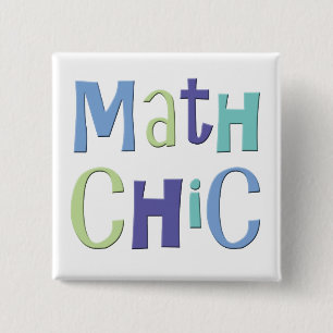 Wiskunde Chic Vierkante Button 5,1 Cm
