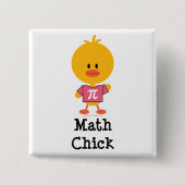Wiskunde Chick Button (Voorkant)