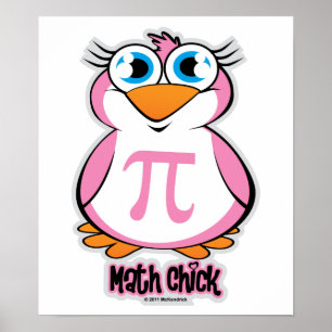 Wiskunde Chick Poster