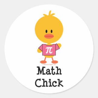 Wiskunde Chick Stickers