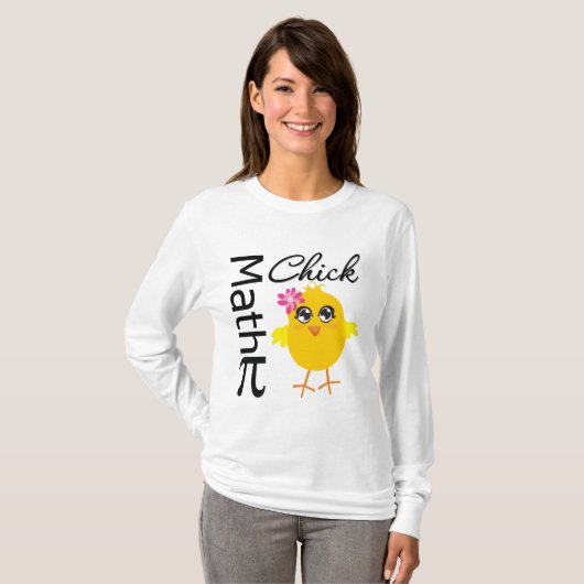 Wiskunde Chick T-shirt (Voorkant volledig)