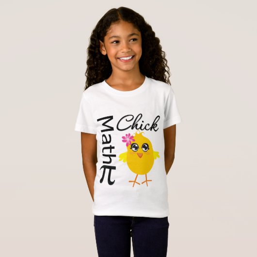 Wiskunde Chick T-shirt (Voorkant volledig)