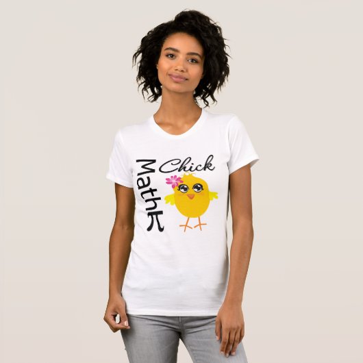 Wiskunde Chick T-shirt (Voorkant volledig)