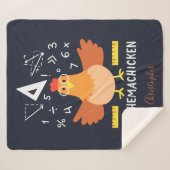 Wiskunde Chicken Funny Mathemachicken Teacher Cust Sherpa Deken (Voorkant (horizontaal))