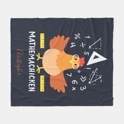 Wiskunde Chicken Gag Funny Mathemachicken Fleece Deken (Voorkant (Horizontaal))
