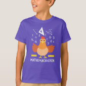 Wiskunde Chicken Gag Funny Mathemachicken Nerd T-shirt (Voorkant)