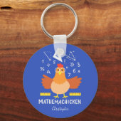 Wiskunde Chicken Gag Funny Mathemachicken Sleutelhanger (Voorkant)