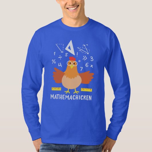 Wiskunde Chicken Gag Funny Mathemachicken T-shirt (Voorkant)