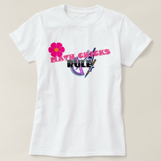Wiskunde Chicks Rule! T-shirt (Design voorkant)