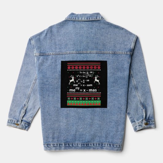 WISKUNDE CHRISTMAS DENIM JACKET (Achterkant)
