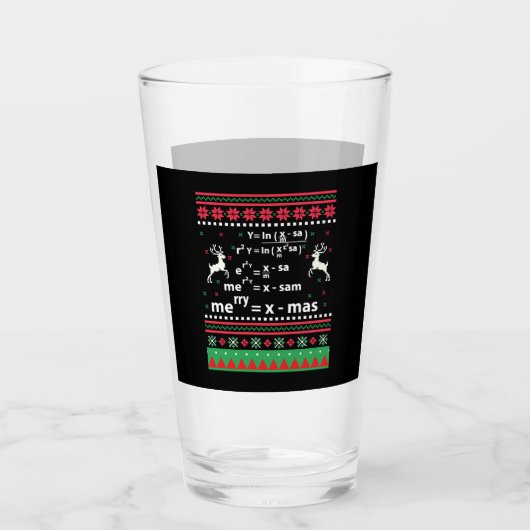 WISKUNDE CHRISTMAS GLAS (Voorkant)