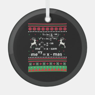 WISKUNDE CHRISTMAS GLAS ORNAMENT