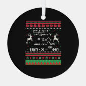WISKUNDE CHRISTMAS GLAS ORNAMENT (Achterkant)