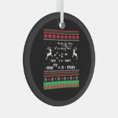 WISKUNDE CHRISTMAS GLAS ORNAMENT (Voorkant Rechts)