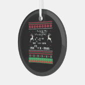 WISKUNDE CHRISTMAS GLAS ORNAMENT (Voorkant links)