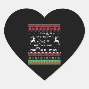 WISKUNDE CHRISTMAS HART STICKER