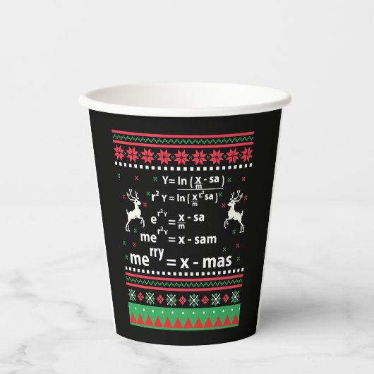 WISKUNDE CHRISTMAS PAPIEREN BEKERS (Voorkant)