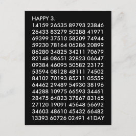 Wiskunde Cijfers 3.14 Grappig Happy Pi Day Briefkaart
