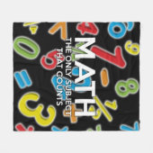 Wiskunde citaat Cool Modern Grappig Gezegde Fleece Deken (Voorkant (Horizontaal))