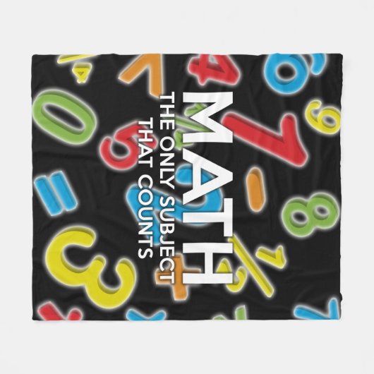 Wiskunde citaat Cool Modern Grappig Gezegde Fleece Deken (Voorkant (Horizontaal))