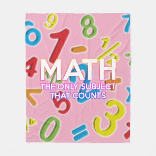 Wiskunde citaat Cool Moderne Meisjesachtige Roze G Fleece Deken (Voorkant)