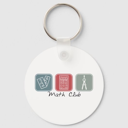 Wiskunde Club (Squares) Sleutelhanger (Voorkant)