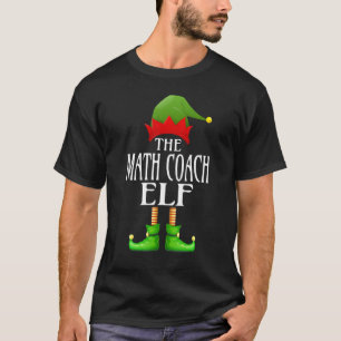 Wiskunde Coach Elf Xmas Funny Family Matching Grou T-shirt